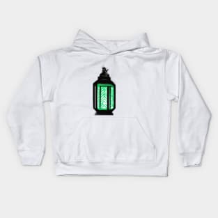 Lantern Emerald Green Shadow Silhouette Anime Style Collection No. 409 Kids Hoodie